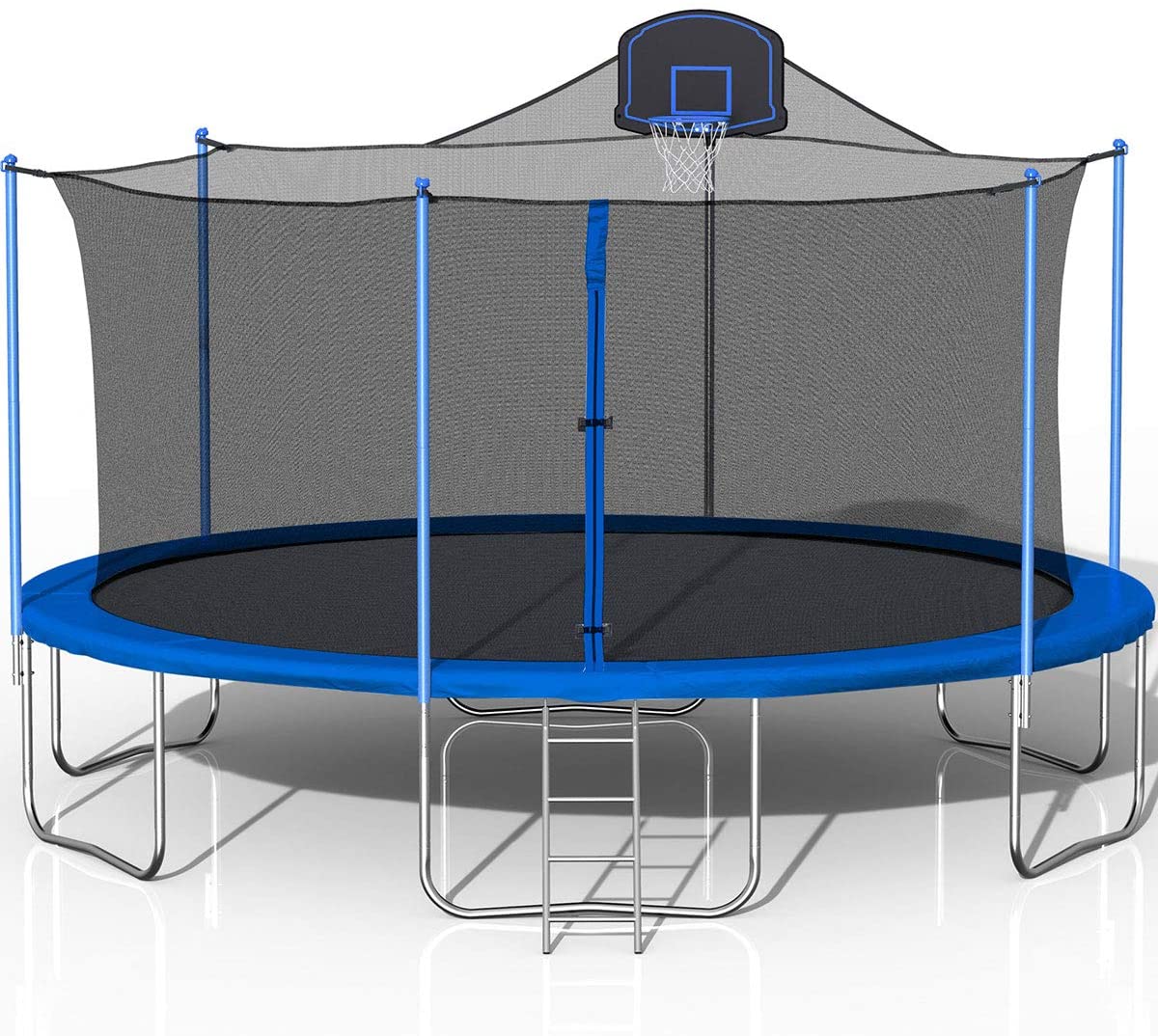 Merax 16FT Trampoline with Safety Enclosure Net, Basketball Hoop and Ladder, for Kids