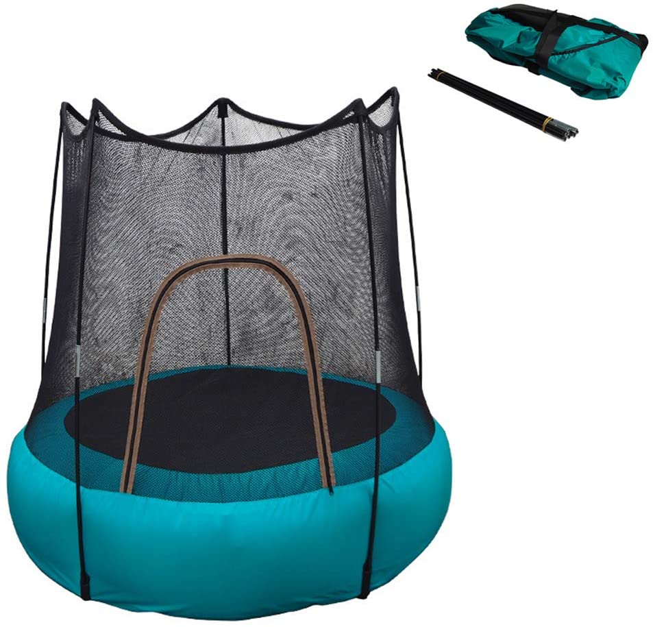 Rabbfay Kids Inflatable Trampoline with Enclosure Net
